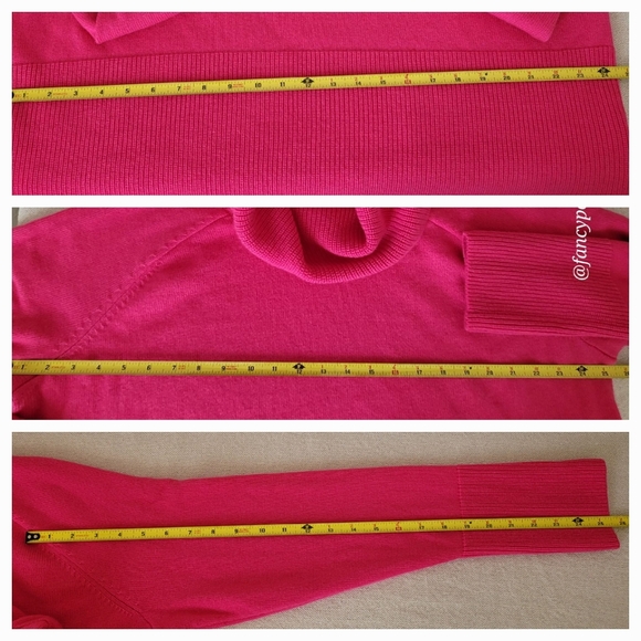 ATHLETA cashmere blend turtleneck cowl sweater fuschia pink rare limited edition - Picture 5 of 17